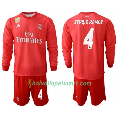 Jalkapallo Pelipaidat Real Madrid Sergio Ramos 4 Lasten 3 Paita 2018-2019 Pitkähihainen